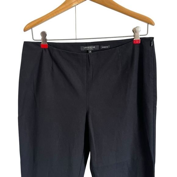 LAFAYETTE 148 Lexington Cropped Straight Leg Black Trouser Pants - Picture 4 of 11